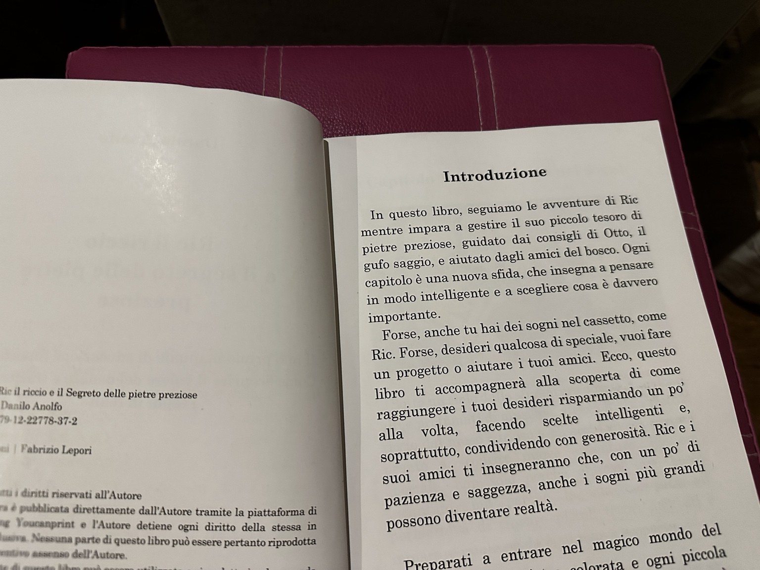 Una scena illustrata del libro Ric il Riccio